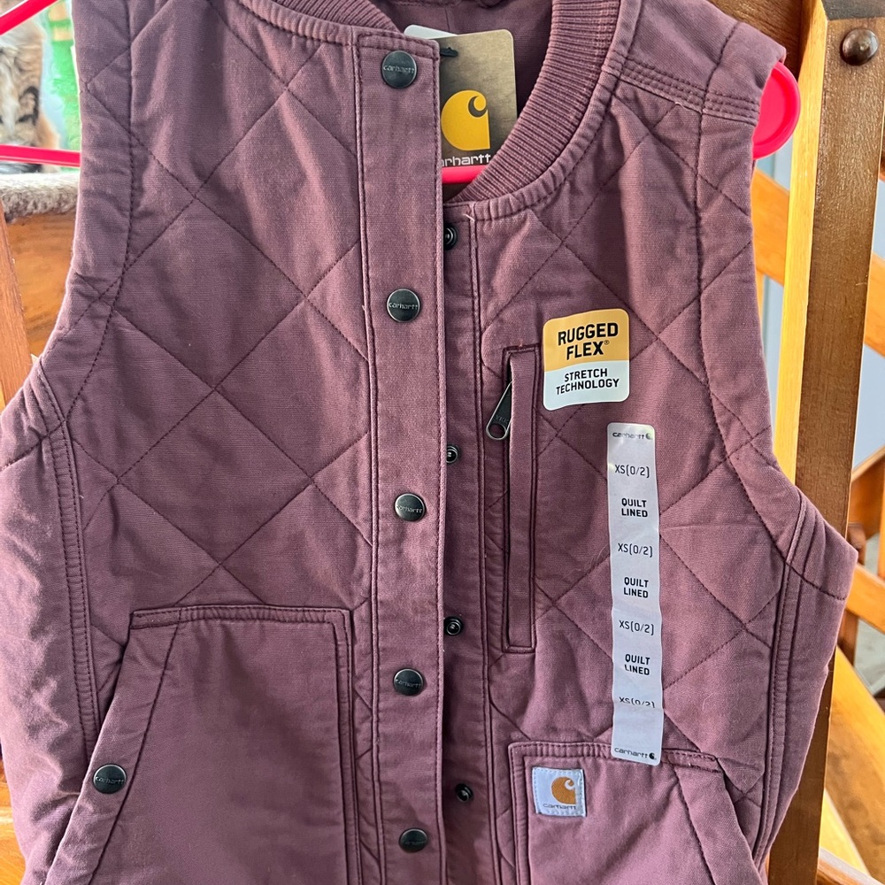 Carhartt mauve quilted vest